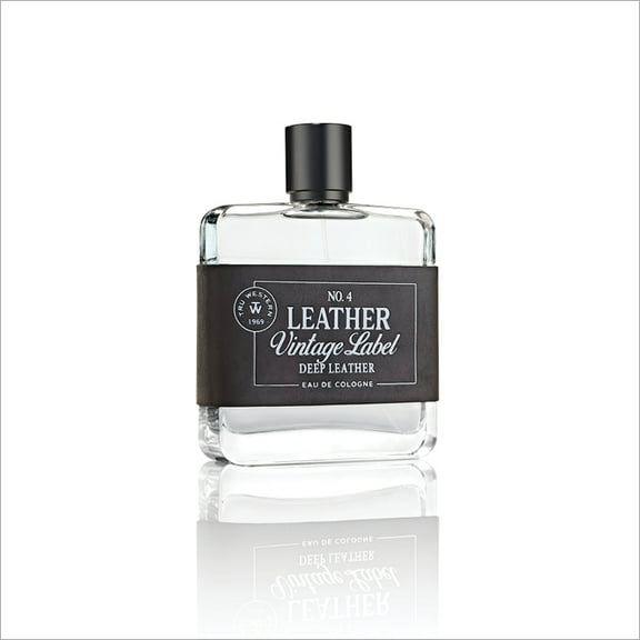 Leather Vintage Label No. 4 Deep Leather Eau de Cologne, 100ml Intense Woody Leather Scent