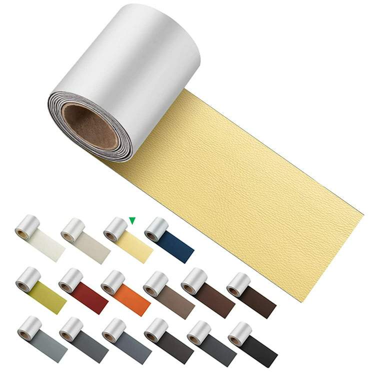 Self Adhesive Leather Repair Patch Tape 3x60 inch, Durable Self Adhesive  Vinyl and Leather Repair Kit for Couches, Car Seat, Boat Seat, Sofa, Vinyl