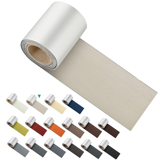 Leather and Vinyl Repair Tape 3x60 inch, Strong Adhesion Backing Self Adhesive Vinyl and Leather Repair Kit for Car Seat, Couch, Furniture, Jacket. Bonded Leather Repair Roll
