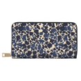 thumbnail image 1 of Leather Wallet 8 X 4.3 In Comfortable Light Waterproof And Durable Zipper Design Easy To Carry Animal Print Style Mediumslateblue_4, 1 of 8