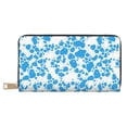 thumbnail image 1 of Leather Wallet 8 X 4.3 In Comfortable Light Waterproof And Durable Zipper Design Easy To Carry Milk Cow Skin Print Style Powderblue_3, 1 of 8