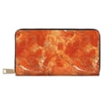 thumbnail image 1 of Leather Wallet 8 X 4.3 In Comfortable Light Waterproof And Durable Zipper Design Easy To Carry Orangered Marble_1, 1 of 8