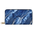 thumbnail image 1 of Leather Wallet 8 X 4.3 In Comfortable Light Waterproof And Durable Zipper Design Easy To Carry Royalblue Marble_2, 1 of 8