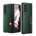 thumbnail image 1 of Leather Wallet Case Compatible with Samsung Galaxy Z Fold 3 with Hinge Protetion Ultra Thin Shookproof Business Case-Green, 1 of 6
