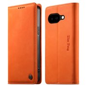 Leather Wallet Flip Case for [Google Pixel 10a], RFID Blocking, Card Slots & Stand Orange