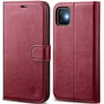 thumbnail image 1 of Leather Wallet Magnetic Flip Case with Strap and Picture Slot (Wine Red) Cover For iPhone 8 Plus, 1 of 4