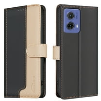 Leather Wallet Phone Case For Motorola G04 G24 E14 Phone Case Wallet Case with Quality Leather Phone Cover With Card Holder Zipper