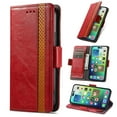 thumbnail image 1 of Leather Wallet Phone Case For Samsung Galaxy S24 Ultra S24FE S23 Ultra S23FE S22 S21 Ultra S20 Quality Leather Phone Case With Card Holder Zipper, 1 of 10