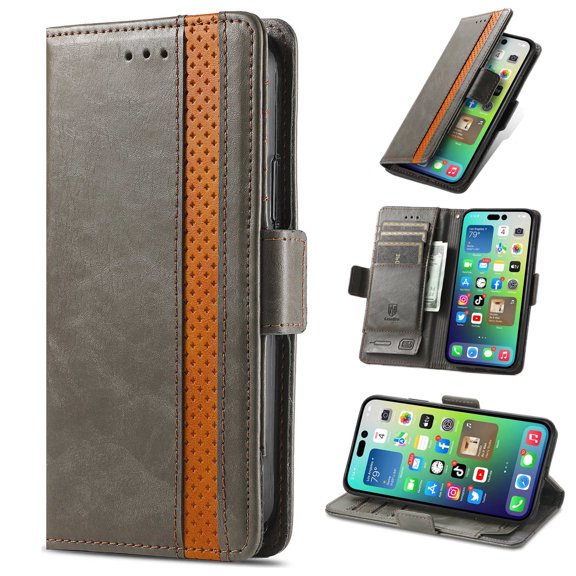 Leather Wallet Phone Case For Xiaomi Poco F6 Pro C55 C65 C50 F5 Pro M6 Pro Poco X5 Pro X4 M5 F4 F3 Quality Leather Phone Case With Card Holder Zipper