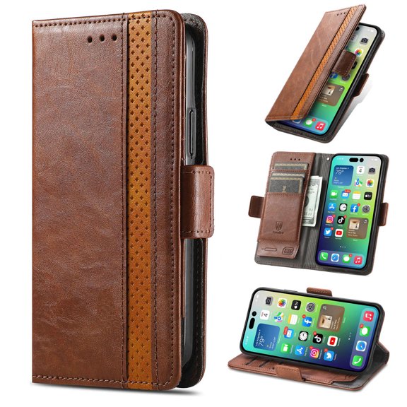 Leather Wallet Phone Case For OPPO Reno 12 Pro 11F Reno11 Reno10 Pro Reno9 Reno8 8T Reno7 Pro Reno6 Reno5 Pro Plus Quality Leather Phone Case With Card Holder Zipper