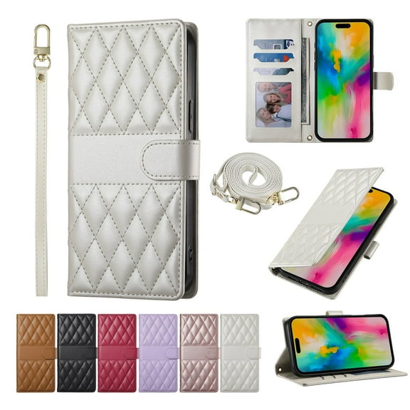 Leather Wallet Phone Case For Samsung S25 Ultra S25Plus S25 Edge S24 Ultra S24FE S23 S22 S21 Ultra S20 FE Phone Case Wallet Case Leather Phone Cover Card Zipper