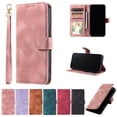 thumbnail image 1 of Leather Wallet Phone Case For iPhone 16 Pro Max 16Plus 16Pro 15ProMax 15Pro 15Plus 14 Pro Max 13 12 11 XS Max XR 7 8 SE Quality Leather Phone Case With Card Holder Zipper, 1 of 9
