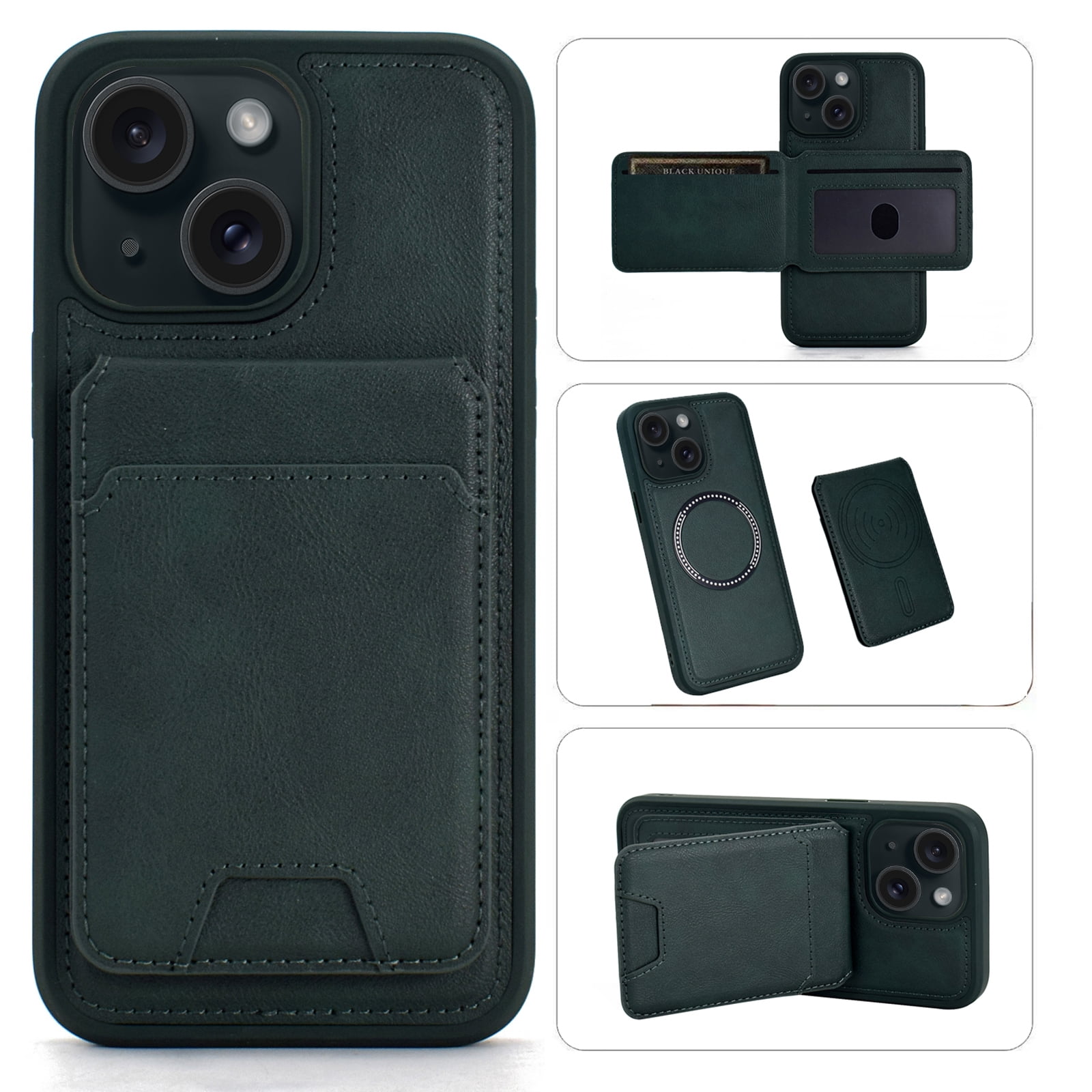 Leather Wallet Phone Cases Compatible with iPhone 14 Case 2 in 1