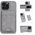 thumbnail image 1 of Leather Wallet Phone Cases Compatible with iPhone 16 Plus Case with Card Holder for Women/Men  2 in 1 Detachable Back Cover,Magnetic PU Leather RFID Blocking Flip Kickstand Credit Slots,Gray, 1 of 10