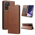 thumbnail image 1 of Leather Wallet Samsung Galaxy S25 Case (Brown) Magnetic Folio Card Slot Holder Flip Kickstand Shockproof Cover, 1 of 5
