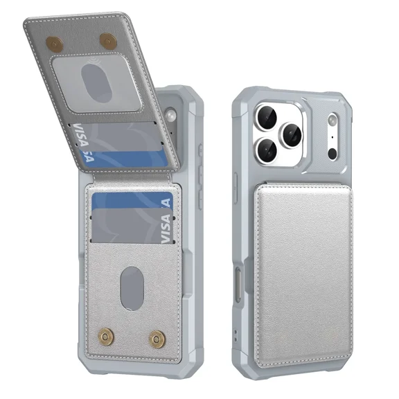 Leather Wallet Shockproof Case Cover for iPhone 17 Pro Max 16 15 with Card Holder & Magnetic Closure