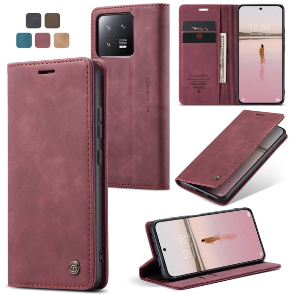 Leather Wallet With Card Holder Zipper Phone Case For Redmi Note 10 PU Leather Magnetic Handbag Zipper Pocket Card Slots