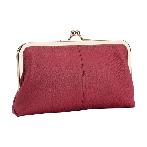 Leather Wallet for Women, Long Clutch Design with Large Capacity, Multiple Card Slots and Phone Pocket, Secure Clip Closure for Easy Access and Organization