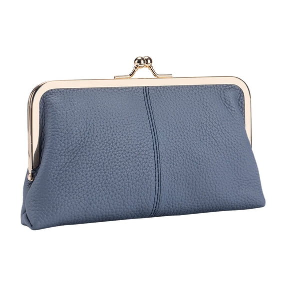 Leather Wallet for Women, Long Clutch Design with Large Capacity, Multiple Card Slots and Phone Pocket, Secure Clip Closure for Easy Access and Organization