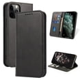 thumbnail image 1 of Leather Wallet iPhone 16 Plus Case (Black) Magnetic Folio Card Slot Holder Flip Kickstand Shockproof Cover, 1 of 5