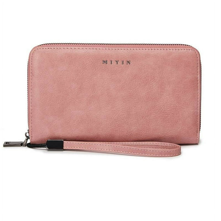 Real Leather Women Wallet Leather with RFID Blocking -Trifold Card Holder Designer Ladies Clutch with ID Window Wallets