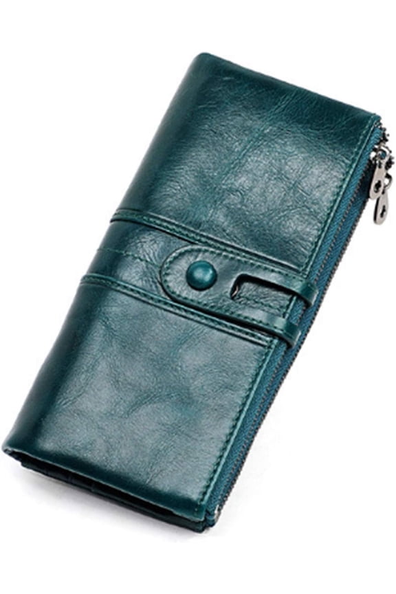 Leather Wallets For Women Western Bifold Check Book Holder Women's Wallets, Card Cases & Money Organizers Large (green)
