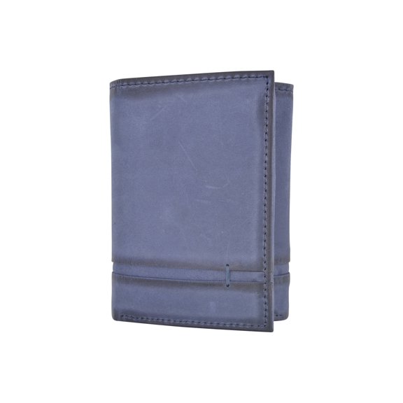 Leather Wallets for Men RFID Blocking Credit Card Holder Front Pocket Wallet with 2 ID Windows Extra Capacity