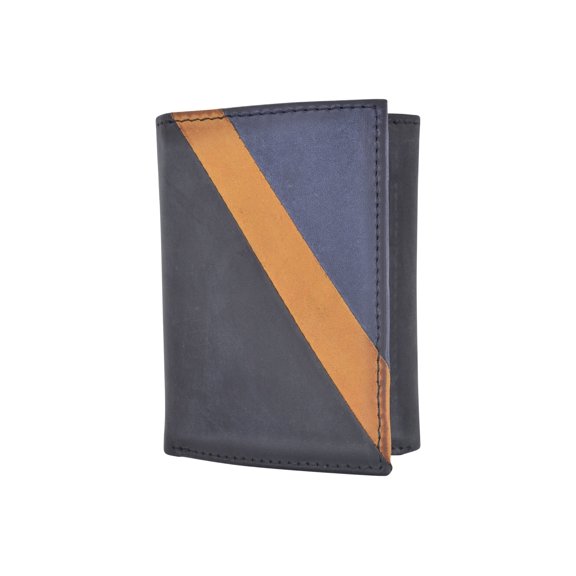 Leather Wallets for Men RFID Blocking Credit Card Holder Front Pocket Wallet with 2 ID Windows Extra Capacity