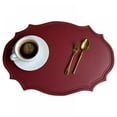thumbnail image 1 of Leather Washable Placemats,Faux Leather Heat Resistant Elliptical Shape Table Mats,Waterproof Non-Slip Easy to Clean Place mat for Kitchen Coffee Dining Room Table, 1 of 11