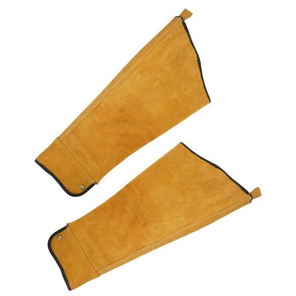 Leather Welding Arm Guards with Forearm Coverage, 1 Pair Work Sleeves for Welders, Grinding, Cutting and Shop Tasks for Daily Use Now