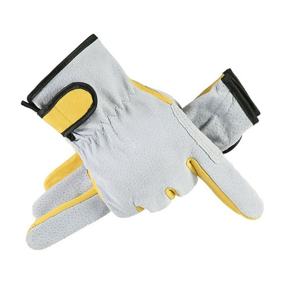 Leather Welding Gloves Flame Retardant Heat-Resistant Work Gloves Oven Fireplace Welder Supplies