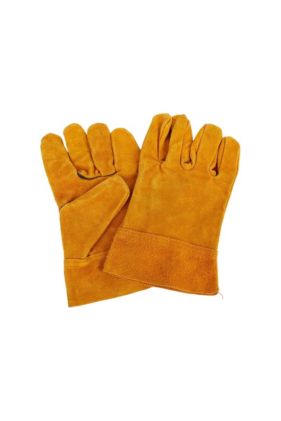 Leather Welding Gloves Short Type Breathable Thick Gloves Hand Protections