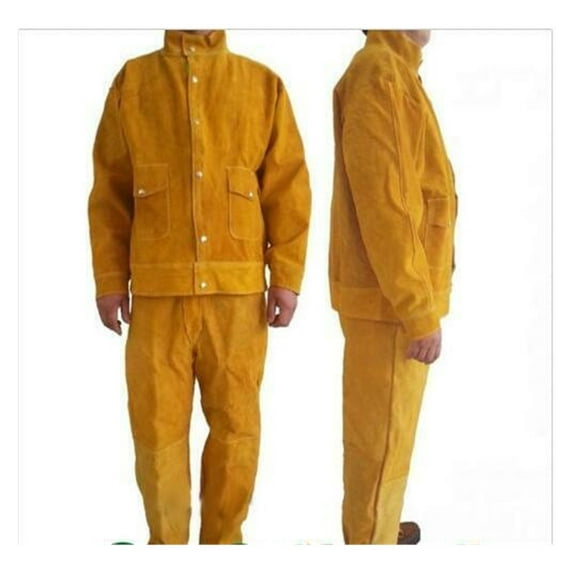 Leather Welding Protective Clothing Apparel Suit For Welder Protection Workwear Leather Heat Insulation Welding Suits