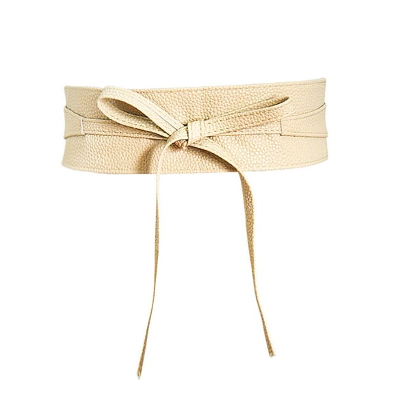 Leather Wide Belt Ladies Versatile Wide Belt Bow Tie Clothing Accessories Belt