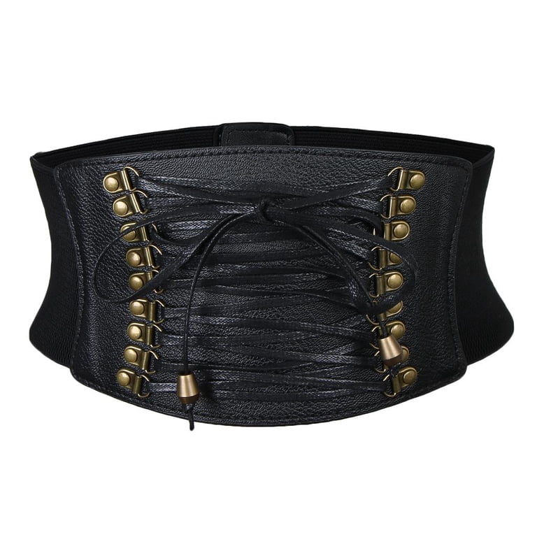 Leather Wide Waist Belt Buckle Ladies Dress Belt Hip Stretch  display picture 1