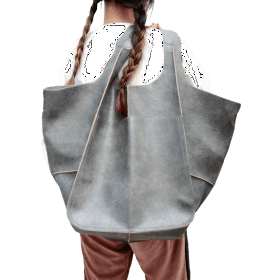 Women's PU Leather Hobo Shoulder Bag - Lightweight Tote, Magnetic Closure, 4 Pockets Travel Work Gift