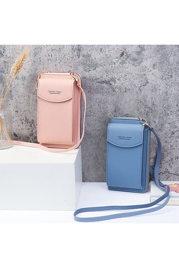 Leather Women's Bag Wallets Touch Screen Cell Phone Purse Bags of Women Strap