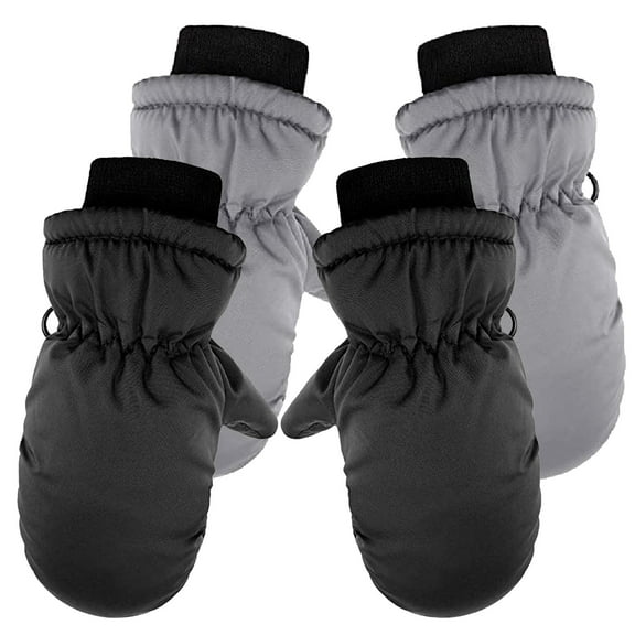 Leather Women's Gloves Mittens 2Pairs Children Baby Boys Girls Winter Warm Water-Proof Outdoors Skiing Gloves Kids Full Finger Mittens Gloves, Women's Accessories Gloves Mittens