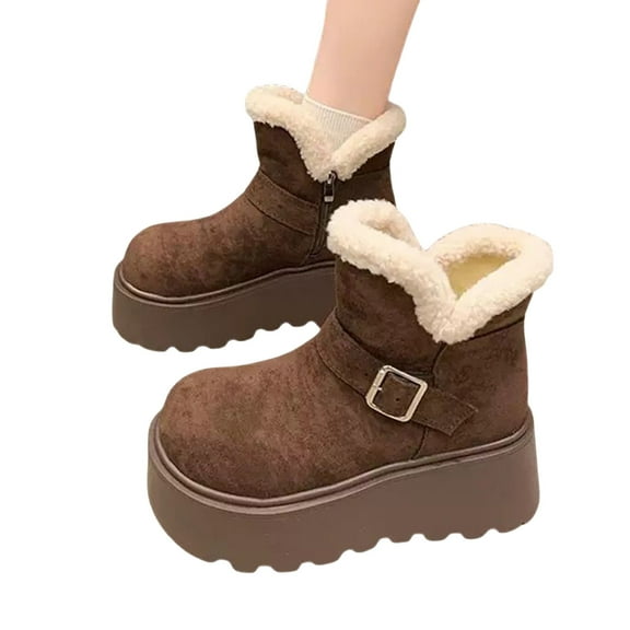 Leather Womens Boots â Lightweight & Cozy Ankle Boots with Memory Foam â Non Boots for Women, Suitble for Winter and Everyday Wear(Color:Coffee,Size:6)