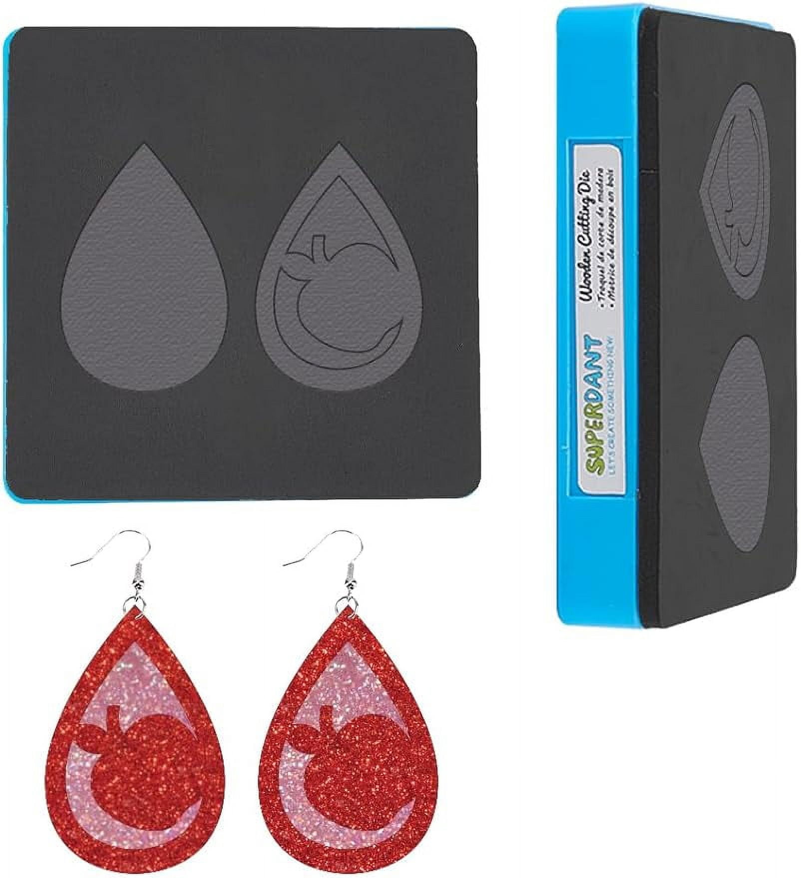 Leather Wooden Die Cut Teardrop Apples Dangle Earring Cutting Dies