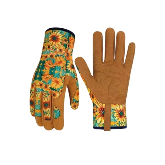 Leather Work Gloves Gardening Gloves Thorn Proof Puncture Resistant for Digging Planting Pruning Durable Comfortable Grip for Gardeners Landscapers Topliu