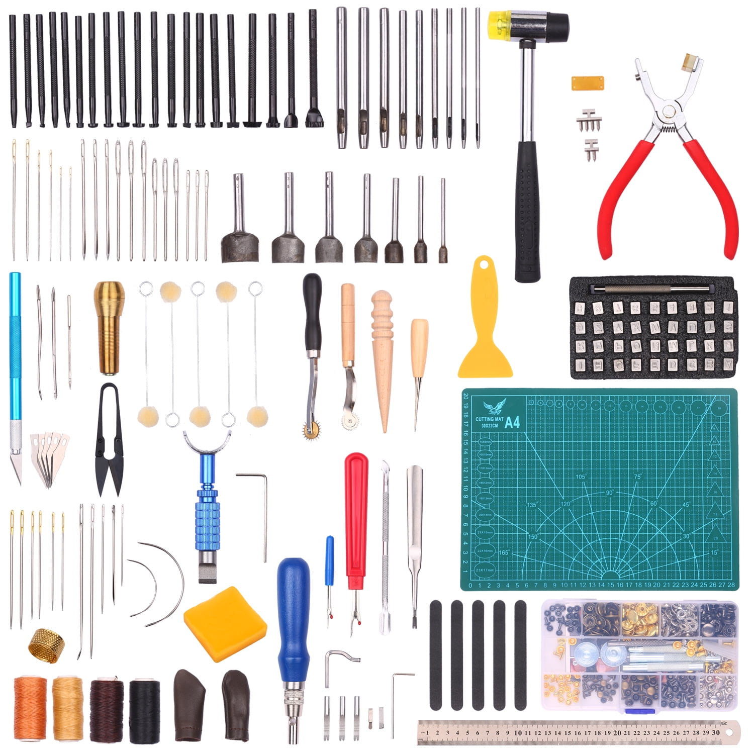 Leathercraft Basic Accessories Tools Kit for Hand Sewing Stitching