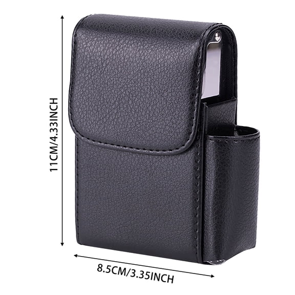 Leather Wrapped Cigarette Case, Portable Hard Cigarette Holder Box