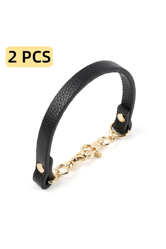 Leather Wristlet Keychain Strap, Replacement Bag Purse Shoulder Strap with 2 Buckle