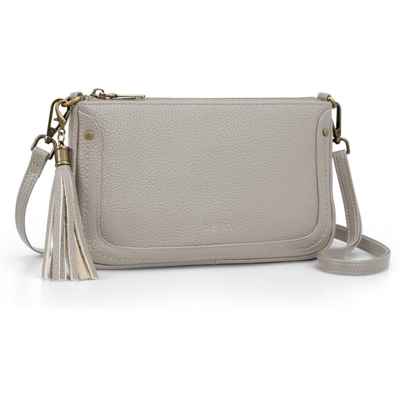 Leather Wristlet Wallet for Women,  Leather Crossdody Bag Cell Phone Purses with Built in Wallet Clutch Purse