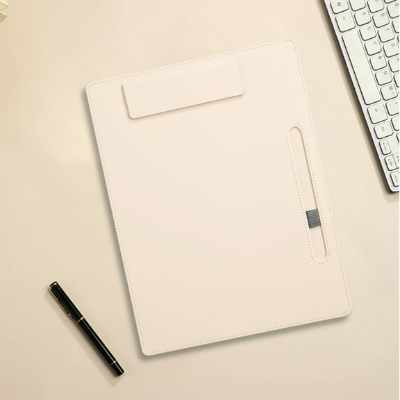 Leather Writing Board with Magnetic Clip, Business Contract Signing Folder for Office Meetings, Menu Holder for Restaurants and Student Notepad Pad with Sturdy Plywood Base