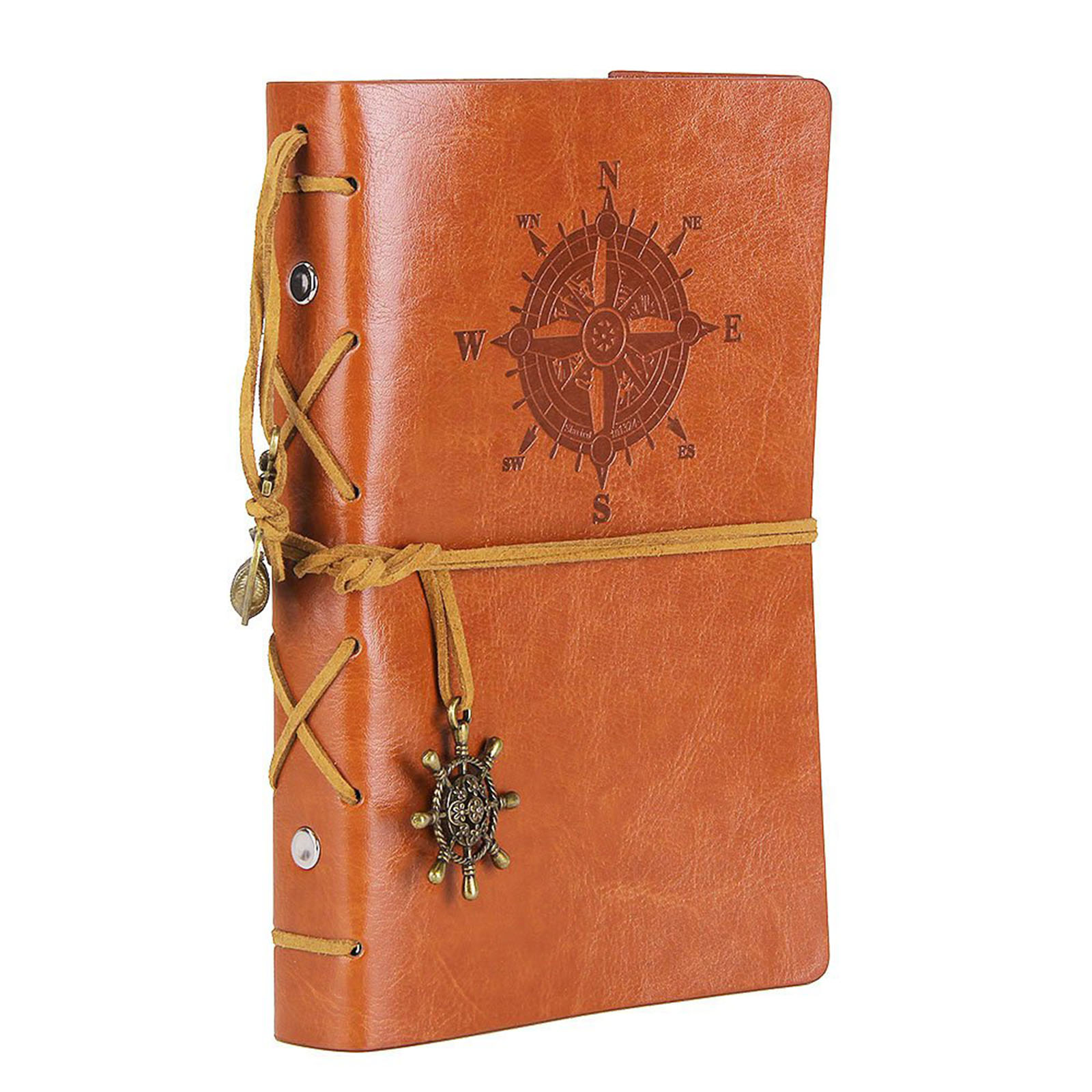 String Note Book Leather Writing Journal Notebook, 7 Inches Vintage Nautical Spiral ...