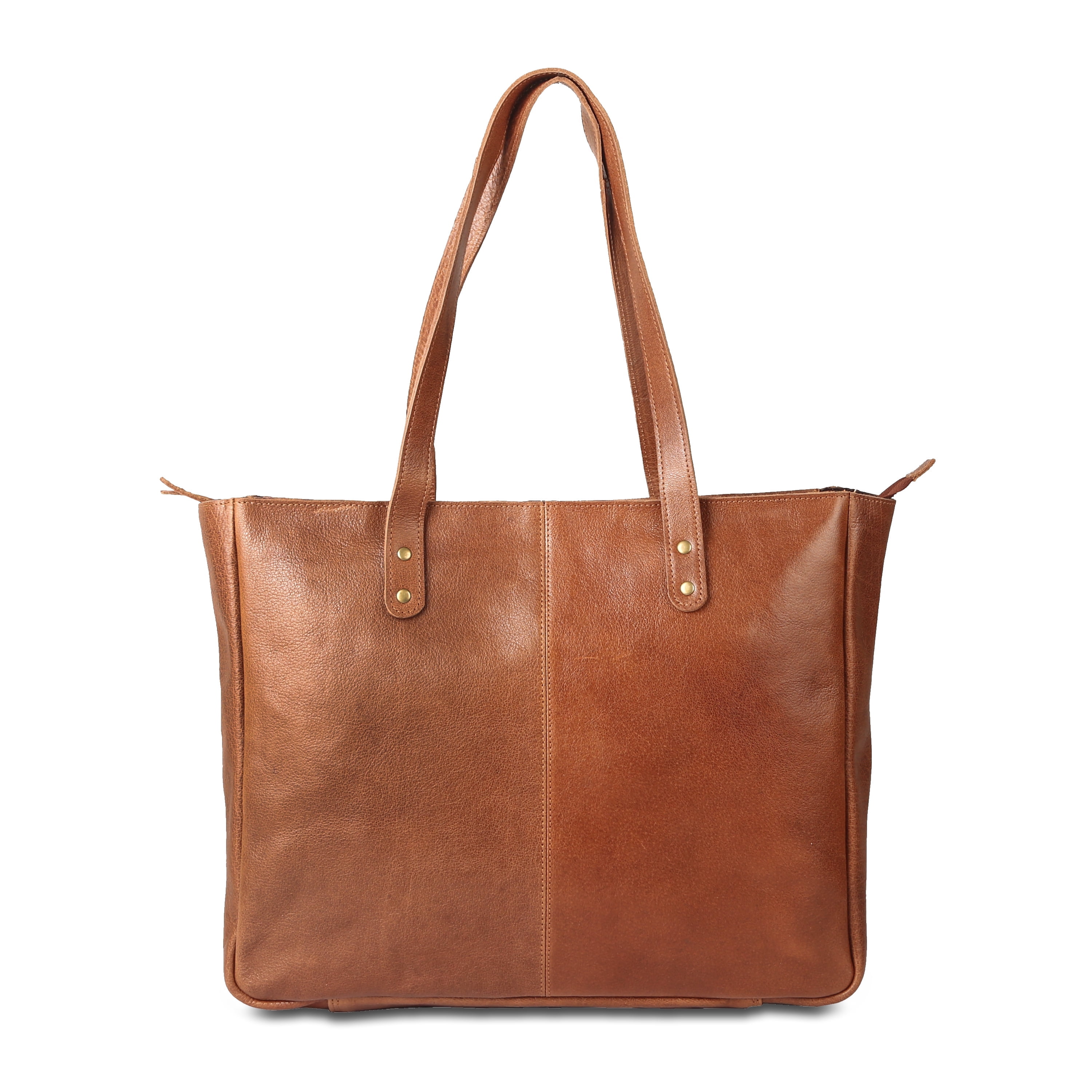 Leather Zip Tote Bag for Women Purse Satchel Travel Bag Shopping Carry Messenger Multipurpose Handbag