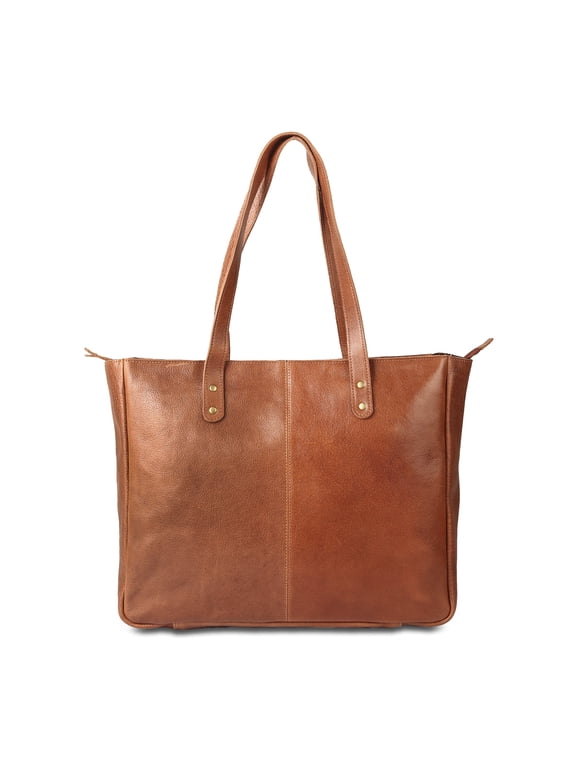 Leather Zip Tote Bag for Women Purse Satchel Travel Bag Shopping Carry Messenger Multipurpose Handbag