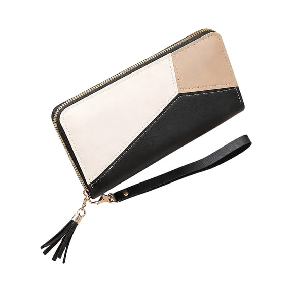 Leather Zipper Wallet Purse for Women Men Large Capacity Phone Card Holder Clutch Bag with Multi Pockets